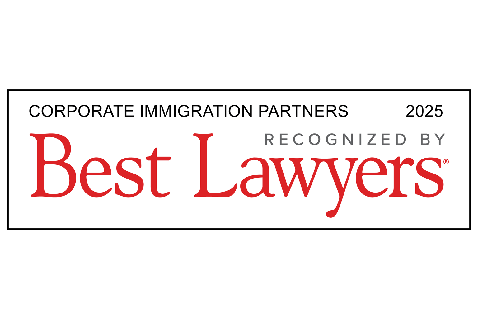 Corporate Immigration Partners, Recognized by Best Lawyers